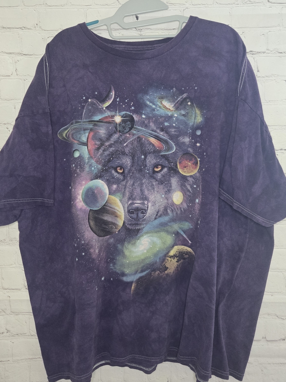 Wolf Of The Cosmos Space  Mountain T-Shirt 2XL Nature Skater Grunge Street